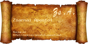 Zsarnai Apostol névjegykártya